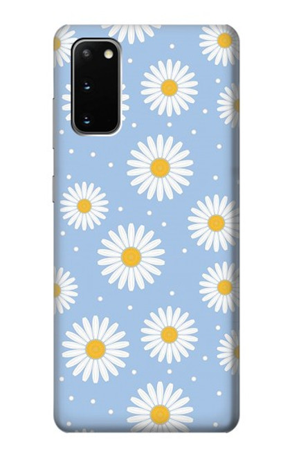 S3681 デイジーの花のパターン Daisy Flowers Pattern Samsung Galaxy S20 バックケース、フリップケース・カバー