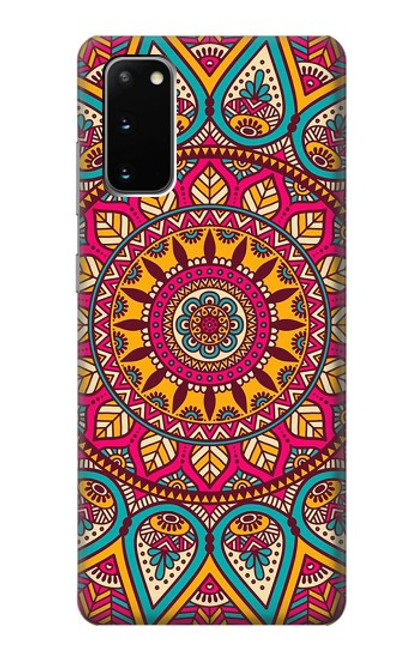 S3694 ヒッピーアートパターン Hippie Art Pattern Samsung Galaxy S20 バックケース、フリップケース・カバー