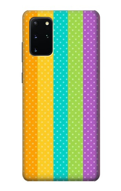 S3678 カラフルなレインボーバーティカル Colorful Rainbow Vertical Samsung Galaxy S20 Plus, Galaxy S20+ バックケース、フリップケース・カバー