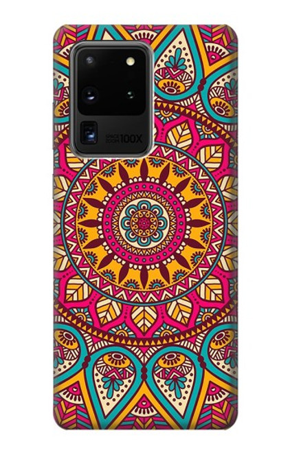S3694 ヒッピーアートパターン Hippie Art Pattern Samsung Galaxy S20 Ultra バックケース、フリップケース・カバー