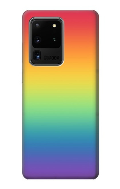 S3698 LGBTグラデーションプライドフラグ LGBT Gradient Pride Flag Samsung Galaxy S20 Ultra バックケース、フリップケース・カバー