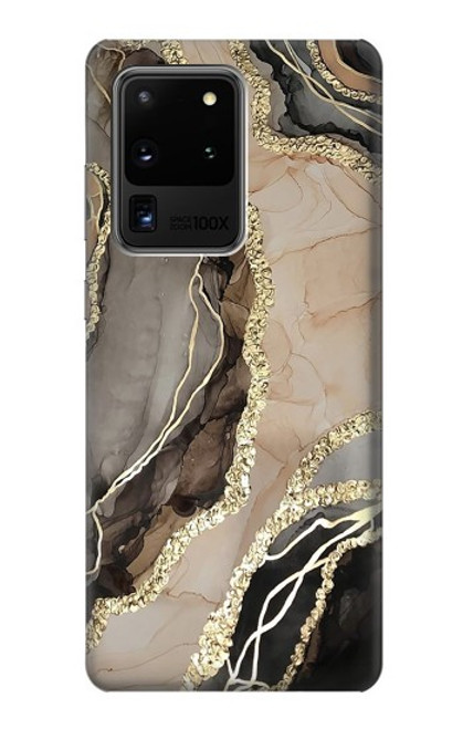S3700 マーブルゴールドグラフィックプリント Marble Gold Graphic Printed Samsung Galaxy S20 Ultra バックケース、フリップケース・カバー