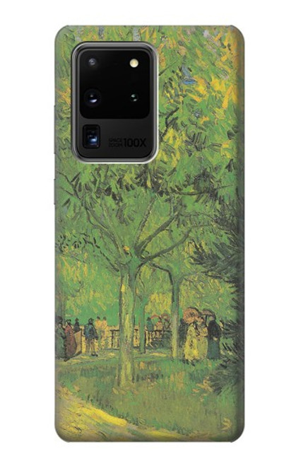 S3748 フィンセント・ファン・ゴッホ パブリックガーデンの車線 Van Gogh A Lane in a Public Garden Samsung Galaxy S20 Ultra バックケース、フリップケース・カバー