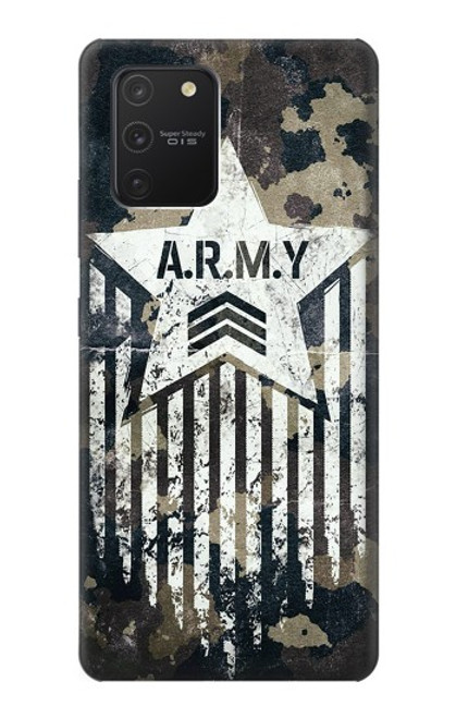 S3666 陸軍迷彩迷彩 Army Camo Camouflage Samsung Galaxy S10 Lite バックケース、フリップケース・カバー