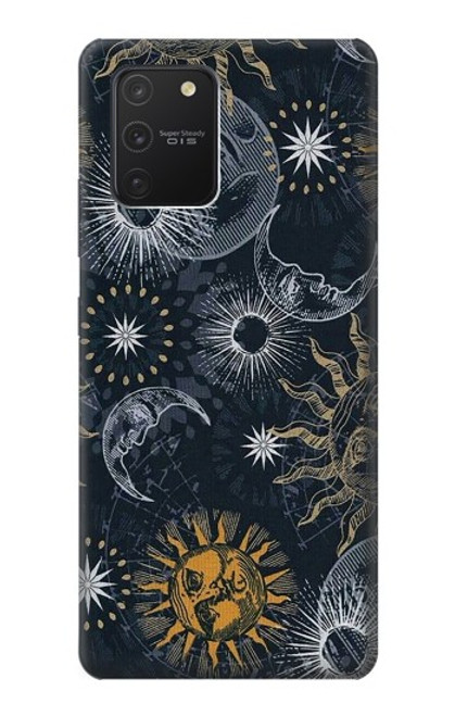 S3702 月と太陽 Moon and Sun Samsung Galaxy S10 Lite バックケース、フリップケース・カバー