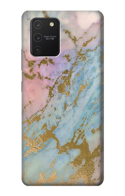 S3717 ローズゴールドブルーパステル大理石グラフィックプリント Rose Gold Blue Pastel Marble Graphic Printed Samsung Galaxy S10 Lite バックケース、フリップケース・カバー