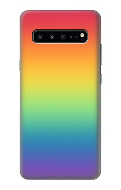 S3698 LGBTグラデーションプライドフラグ LGBT Gradient Pride Flag Samsung Galaxy S10 5G バックケース、フリップケース・カバー