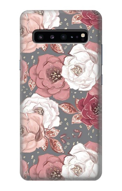 S3716 バラの花柄 Rose Floral Pattern Samsung Galaxy S10 5G バックケース、フリップケース・カバー