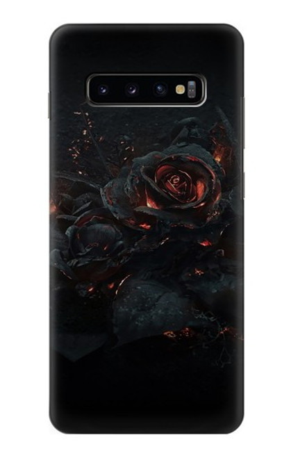 S3672 バーンドローズ Burned Rose Samsung Galaxy S10 Plus バックケース、フリップケース・カバー