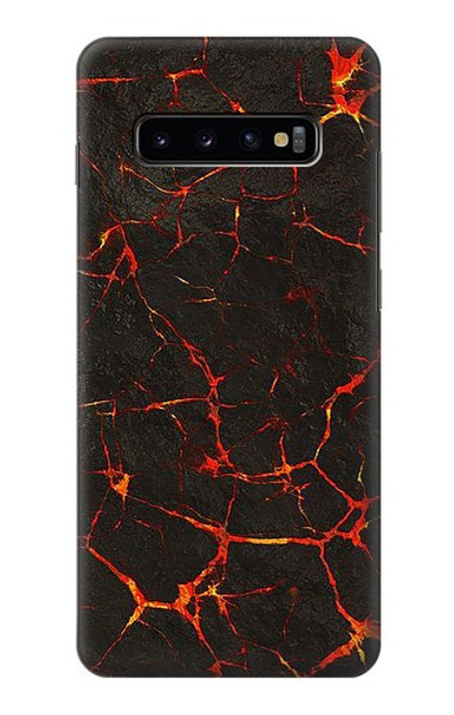 S3696 溶岩マグマ Lava Magma Samsung Galaxy S10 Plus バックケース、フリップケース・カバー