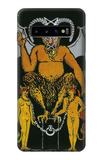 S3740 タロットカード悪魔 Tarot Card The Devil Samsung Galaxy S10 Plus バックケース、フリップケース・カバー