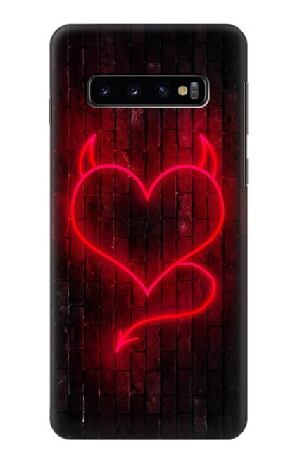 S3682 デビルハート Devil Heart Samsung Galaxy S10 バックケース、フリップケース・カバー