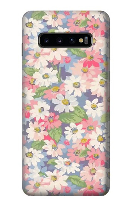 S3688 花の花のアートパターン Floral Flower Art Pattern Samsung Galaxy S10 バックケース、フリップケース・カバー