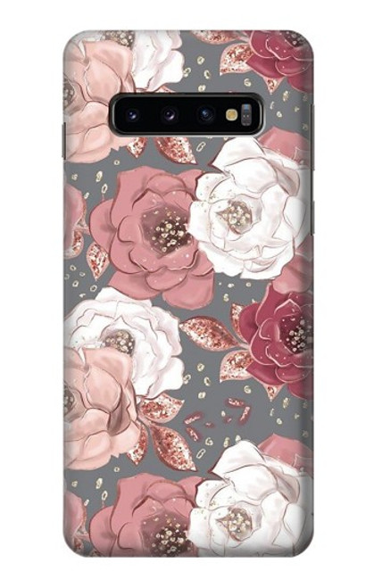 S3716 バラの花柄 Rose Floral Pattern Samsung Galaxy S10 バックケース、フリップケース・カバー