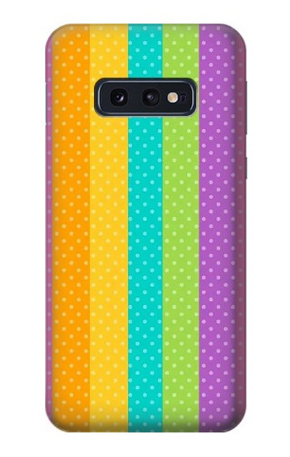 S3678 カラフルなレインボーバーティカル Colorful Rainbow Vertical Samsung Galaxy S10e バックケース、フリップケース・カバー