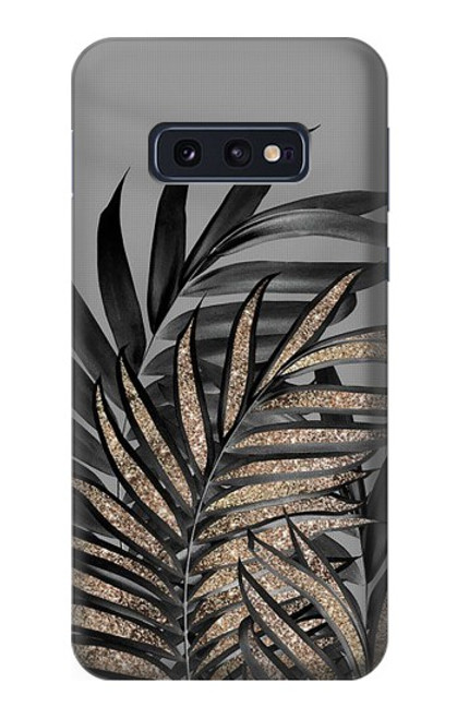 S3692 灰色の黒いヤシの葉 Gray Black Palm Leaves Samsung Galaxy S10e バックケース、フリップケース・カバー