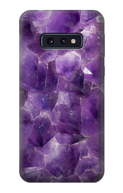 S3713 パープルクォーツアメジストグラフィックプリント Purple Quartz Amethyst Graphic Printed Samsung Galaxy S10e バックケース、フリップケース・カバー