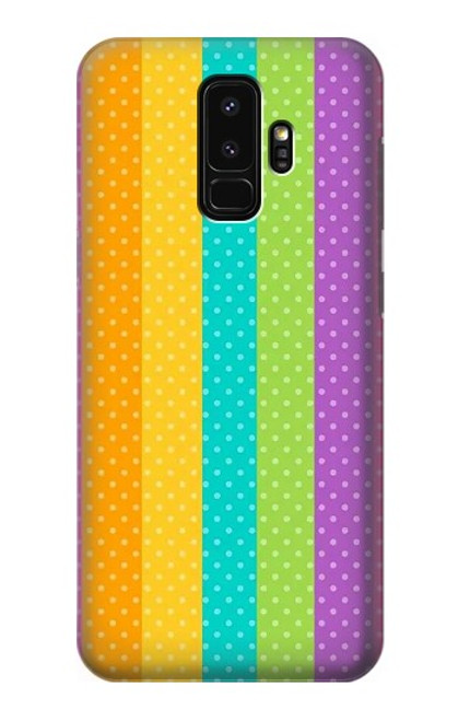 S3678 カラフルなレインボーバーティカル Colorful Rainbow Vertical Samsung Galaxy S9 Plus バックケース、フリップケース・カバー