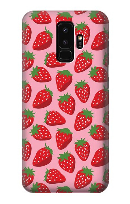 S3719 いちご柄 Strawberry Pattern Samsung Galaxy S9 Plus バックケース、フリップケース・カバー