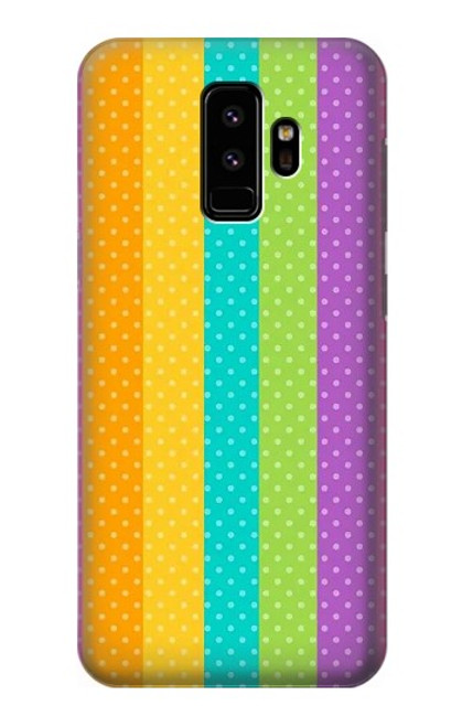 S3678 カラフルなレインボーバーティカル Colorful Rainbow Vertical Samsung Galaxy S9 バックケース、フリップケース・カバー