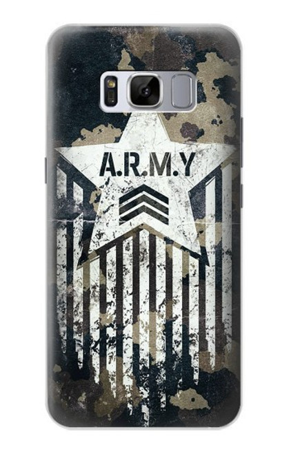 S3666 陸軍迷彩迷彩 Army Camo Camouflage Samsung Galaxy S8 バックケース、フリップケース・カバー