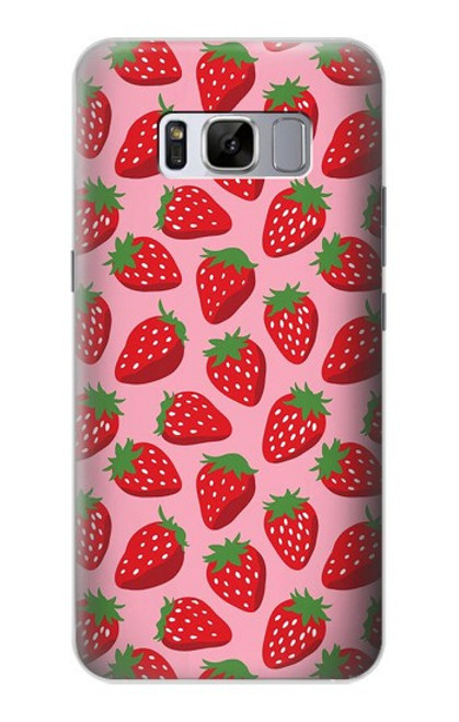 S3719 いちご柄 Strawberry Pattern Samsung Galaxy S8 バックケース、フリップケース・カバー