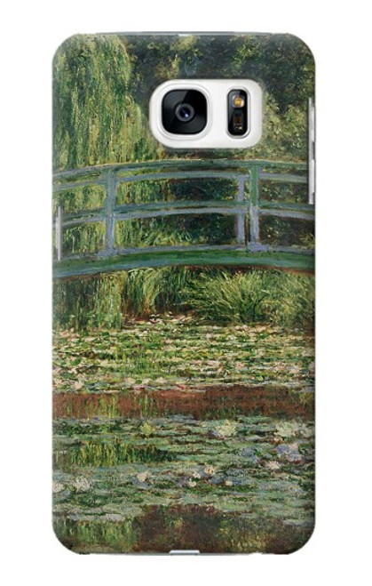 S3674 クロードモネ歩道橋とスイレンプール Claude Monet Footbridge and Water Lily Pool Samsung Galaxy S7 バックケース、フリップケース・カバー