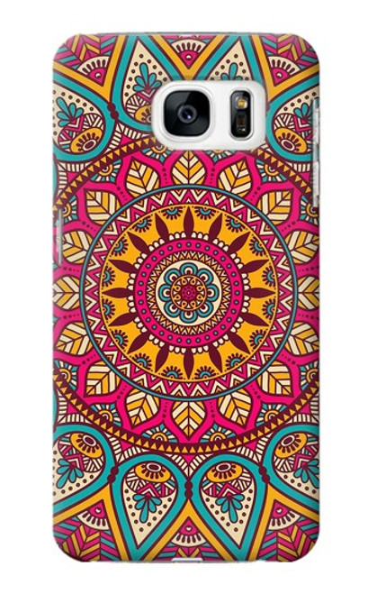 S3694 ヒッピーアートパターン Hippie Art Pattern Samsung Galaxy S7 バックケース、フリップケース・カバー