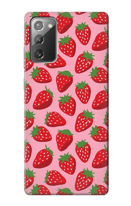 S3719 いちご柄 Strawberry Pattern Samsung Galaxy Note 20 バックケース、フリップケース・カバー