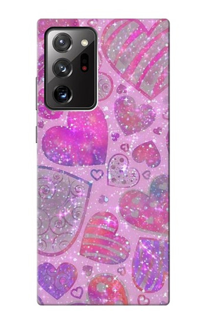 S3710 ピンクのラブハート Pink Love Heart Samsung Galaxy Note 20 Ultra, Ultra 5G バックケース、フリップケース・カバー