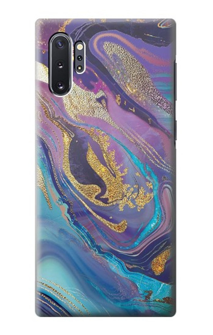 S3676 カラフルな抽象的な大理石の石 Colorful Abstract Marble Stone Samsung Galaxy Note 10 Plus バックケース、フリップケース・カバー