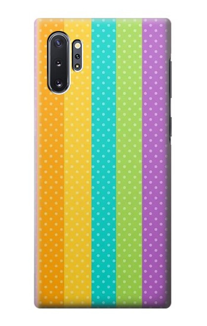 S3678 カラフルなレインボーバーティカル Colorful Rainbow Vertical Samsung Galaxy Note 10 Plus バックケース、フリップケース・カバー