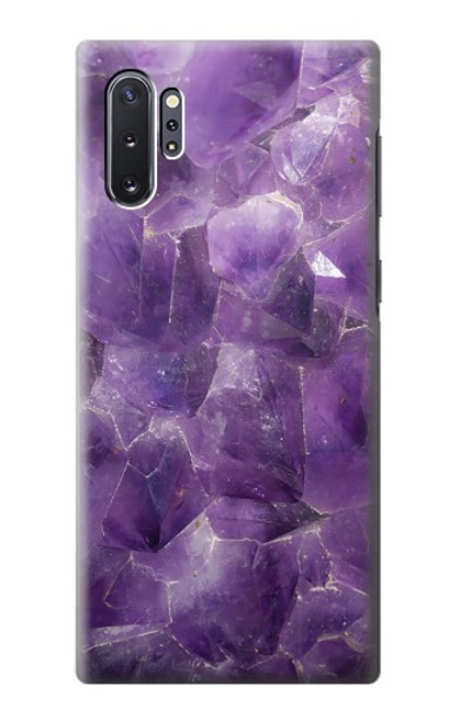 S3713 パープルクォーツアメジストグラフィックプリント Purple Quartz Amethyst Graphic Printed Samsung Galaxy Note 10 Plus バックケース、フリップケース・カバー