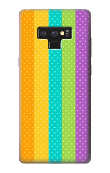 S3678 カラフルなレインボーバーティカル Colorful Rainbow Vertical Note 9 Samsung Galaxy Note9 バックケース、フリップケース・カバー