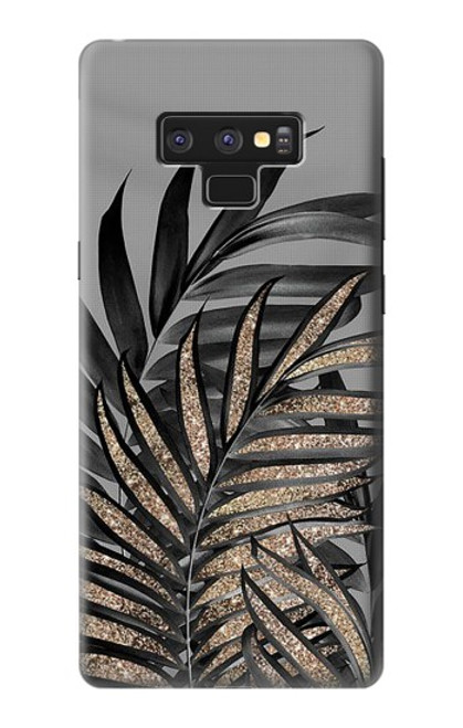 S3692 灰色の黒いヤシの葉 Gray Black Palm Leaves Note 9 Samsung Galaxy Note9 バックケース、フリップケース・カバー