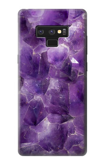 S3713 パープルクォーツアメジストグラフィックプリント Purple Quartz Amethyst Graphic Printed Note 9 Samsung Galaxy Note9 バックケース、フリップケース・カバー