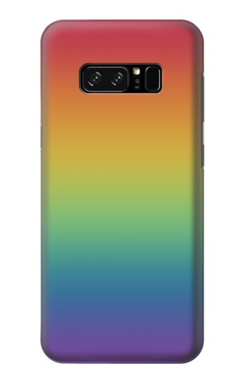 S3698 LGBTグラデーションプライドフラグ LGBT Gradient Pride Flag Note 8 Samsung Galaxy Note8 バックケース、フリップケース・カバー