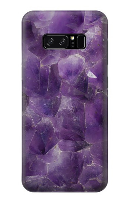 S3713 パープルクォーツアメジストグラフィックプリント Purple Quartz Amethyst Graphic Printed Note 8 Samsung Galaxy Note8 バックケース、フリップケース・カバー