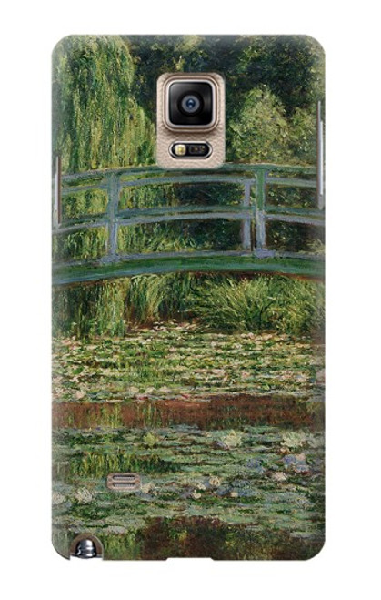 S3674 クロードモネ歩道橋とスイレンプール Claude Monet Footbridge and Water Lily Pool Samsung Galaxy Note 4 バックケース、フリップケース・カバー