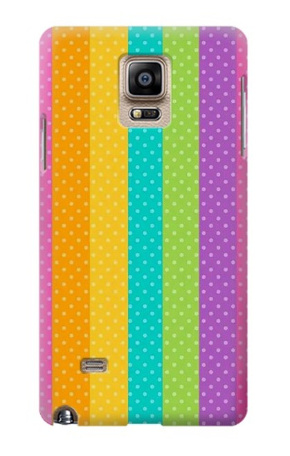 S3678 カラフルなレインボーバーティカル Colorful Rainbow Vertical Samsung Galaxy Note 4 バックケース、フリップケース・カバー