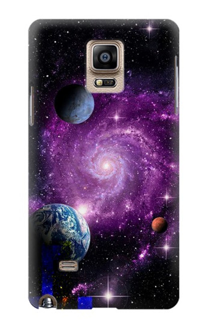 S3689 銀河宇宙惑星 Galaxy Outer Space Planet Samsung Galaxy Note 4 バックケース、フリップケース・カバー