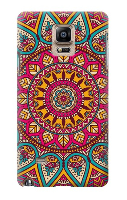 S3694 ヒッピーアートパターン Hippie Art Pattern Samsung Galaxy Note 4 バックケース、フリップケース・カバー