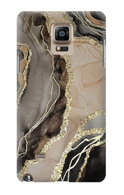 S3700 マーブルゴールドグラフィックプリント Marble Gold Graphic Printed Samsung Galaxy Note 4 バックケース、フリップケース・カバー