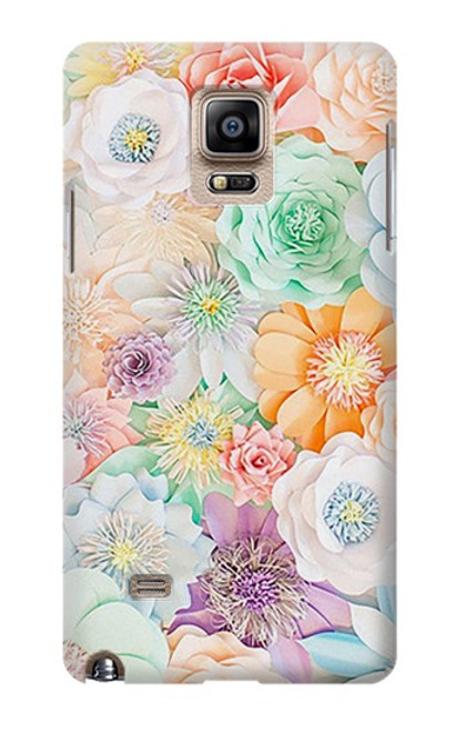 S3705 パステルフローラルフラワー Pastel Floral Flower Samsung Galaxy Note 4 バックケース、フリップケース・カバー