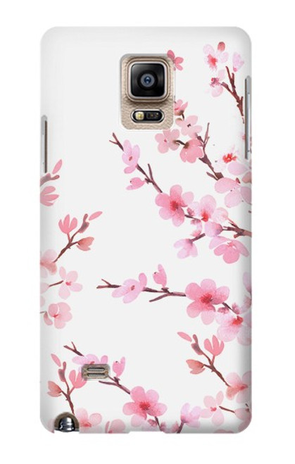 S3707 ピンクの桜の春の花 Pink Cherry Blossom Spring Flower Samsung Galaxy Note 4 バックケース、フリップケース・カバー