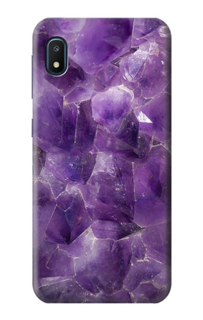 S3713 パープルクォーツアメジストグラフィックプリント Purple Quartz Amethyst Graphic Printed Samsung Galaxy A10e バックケース、フリップケース・カバー