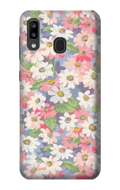 S3688 花の花のアートパターン Floral Flower Art Pattern Samsung Galaxy A20, Galaxy A30 バックケース、フリップケース・カバー