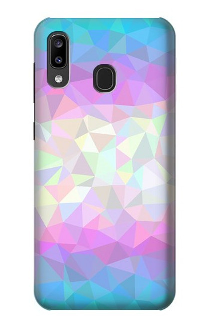 S3747 トランスフラッグポリゴン Trans Flag Polygon Samsung Galaxy A20, Galaxy A30 バックケース、フリップケース・カバー