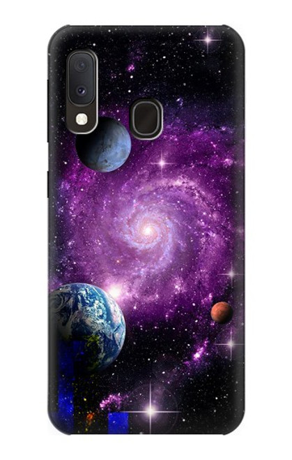 S3689 銀河宇宙惑星 Galaxy Outer Space Planet Samsung Galaxy A20e バックケース、フリップケース・カバー