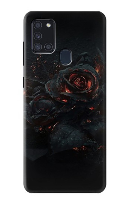 S3672 バーンドローズ Burned Rose Samsung Galaxy A21s バックケース、フリップケース・カバー